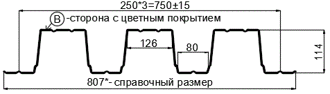 Фото: Профнастил Н114 х 750 - B (ПЭ-01-9003-0.8) в Пушкино