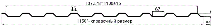 Фото: Профнастил оцинкованный МП20 х 1100 (ОЦ-01-БЦ-0.55) в Пушкино