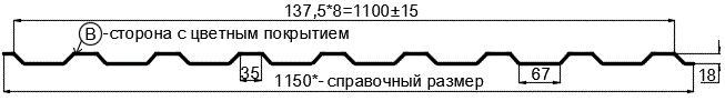 Фото: Профнастил МП20 х 1100 - B (PURETAN-20-8017-0.5) в Пушкино