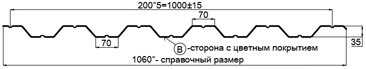 Фото: Профнастил НС35 х 1000 - B (PURETAN-20-8017-0.5) в Пушкино