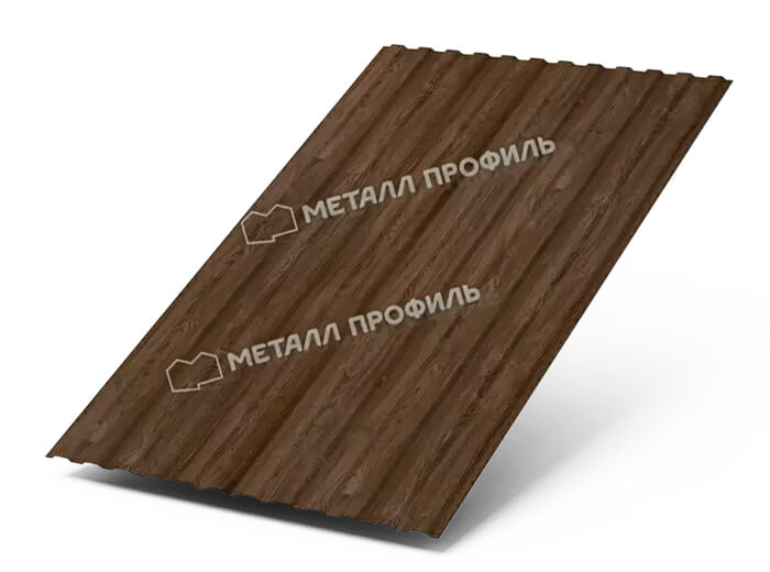 Фото: Профнастил МП10 х 1100 - B (ECOSTEEL_MA_Д-01-МореныйДуб-0.5) в Пушкино