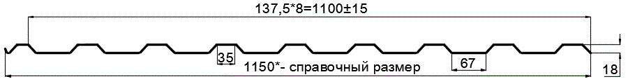 Фото: Профнастил оцинкованный МП20 х 1100 - R (ОЦ-01-БЦ-0.4) в Пушкино