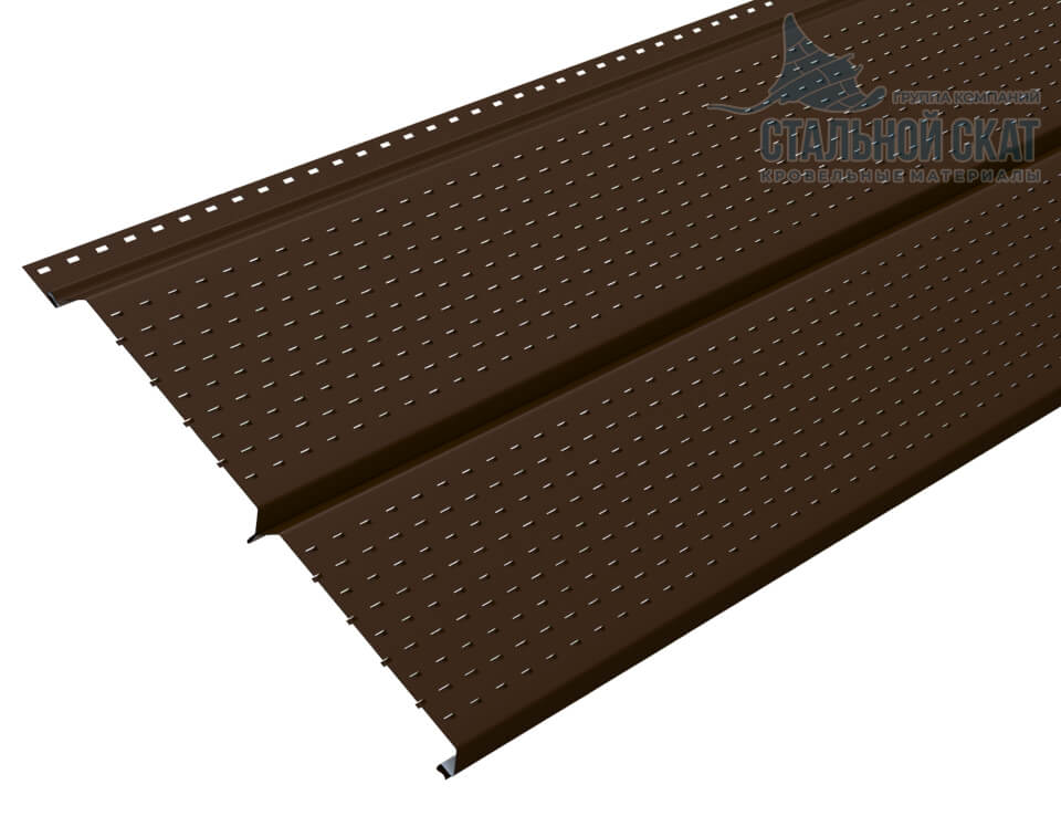 Софит перфор. Lбрус-XL-14х335 (VALORI-20-Brown-0.5) в Пушкино