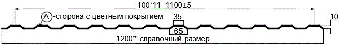 Фото: Профнастил МП10 х 1100 - A (ECOSTEEL_MA-01-МореныйДуб-0.5) в Пушкино