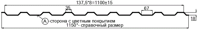 Фото: Профнастил МП20 х 1100 - A (PURETAN-20-RR29-0.5) в Пушкино