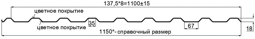 Фото: Профнастил МП20 х 1100 - R (ECOSTEEL_T_Д-01-ЗолотойДуб-0.5) в Пушкино