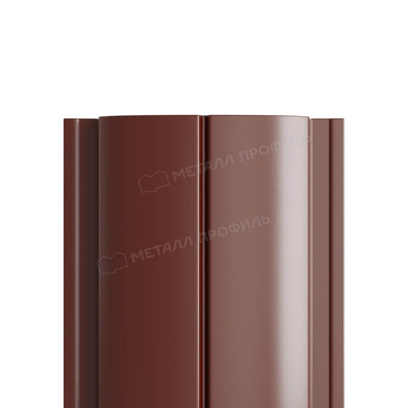 Штакетник металлический МП ELLIPSE-T 19х126 Двусторонний (ПЭ_МА_Д-01-8017\8017-0.4±0.08мм).
