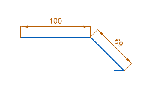 Планка карнизная 100х69х2000 (AGNETA-20-Copper\Copper-0.5)