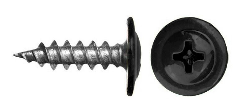 Саморез 4,2х16 RAL 9005 (черный) острый с прессшайбой