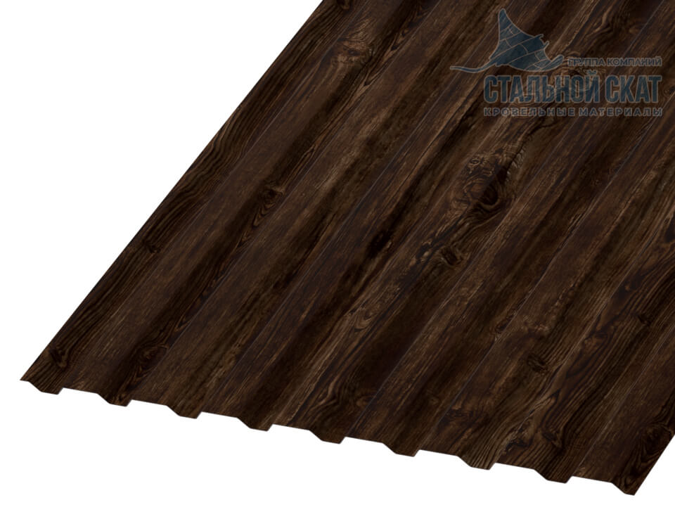 Профнастил МП20 х 1100 - A (ECOSTEEL_MA-12-Античный Дуб-0.45)
