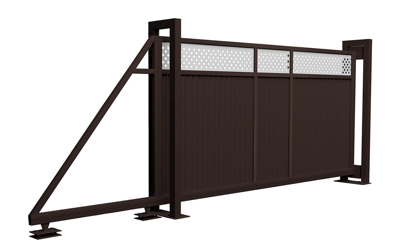 Ворота откатные Estet Plus 2,0х4,5 RAL RR 32/1013