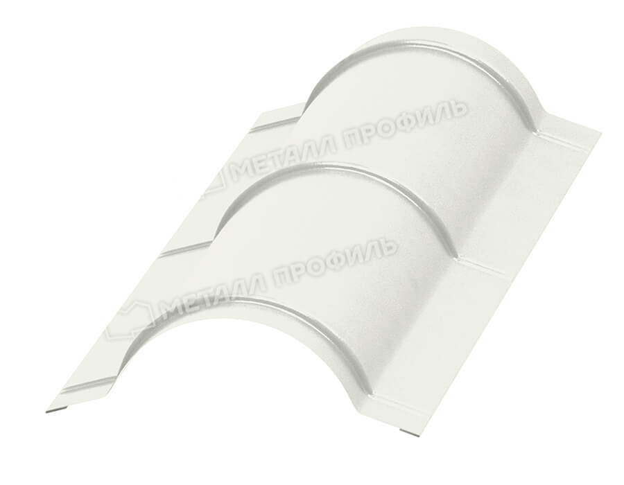 Планка конька круглого R110х2000 NormanMP (ПЭ-01-9010-0.5)