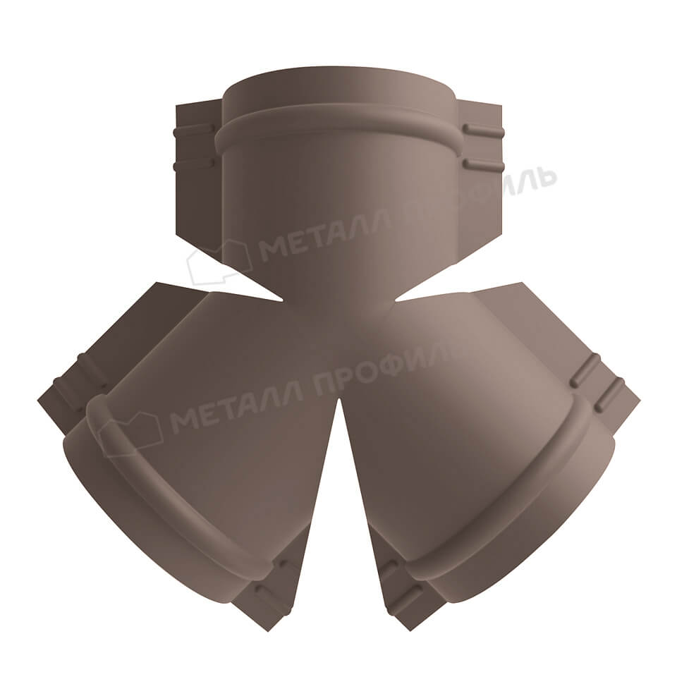 Y-образный тройник для круглого конька R110 (VALORI-20-OxiBеige-0.5)