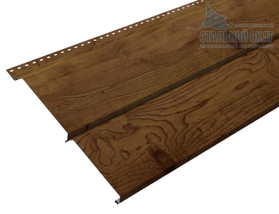 Сайдинг Lбрус-XL-14х335 (ECOSTEEL_T-12-Дуб-0.45)