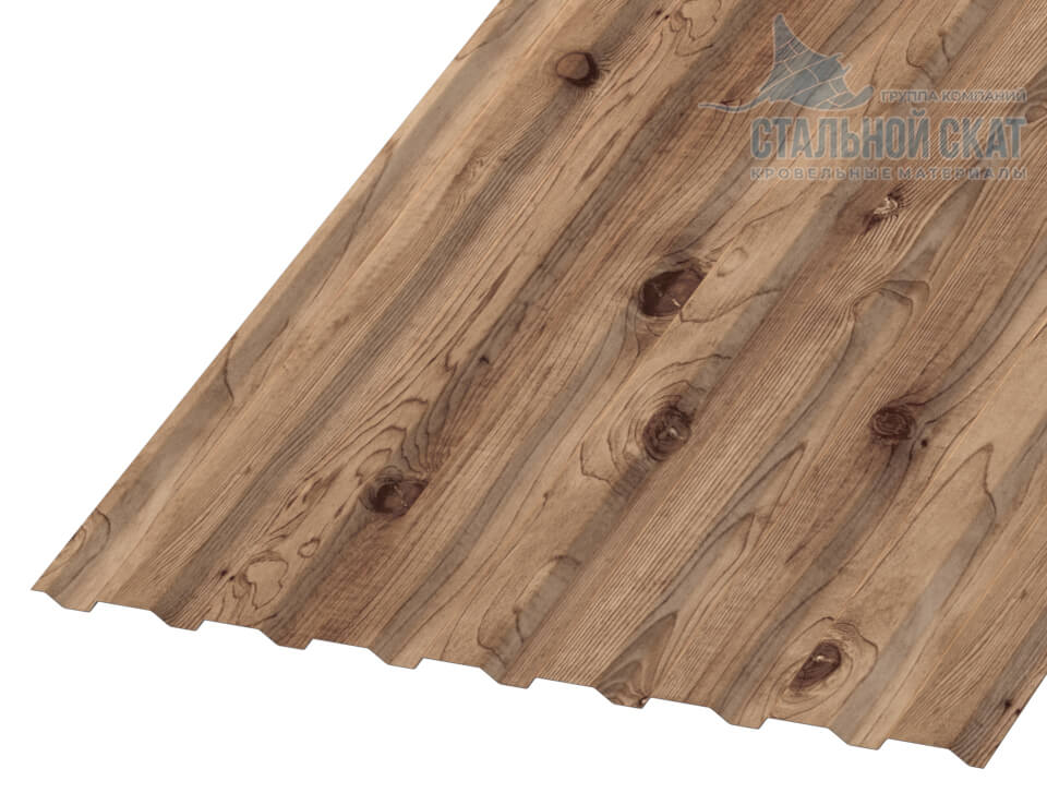 Профнастил МП20 х 1100 - A (ECOSTEEL_T-12-Золотой Орех-0.45)