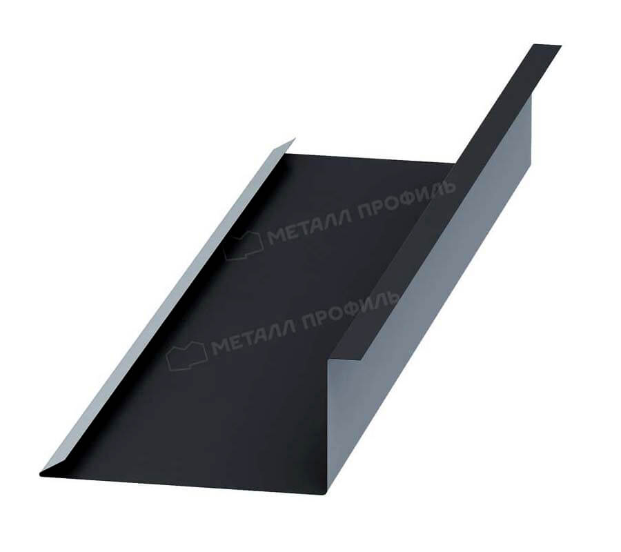 Планка примыкания нижняя 250х122х2000 (VALORI-20-DarkGrey-0.5)
